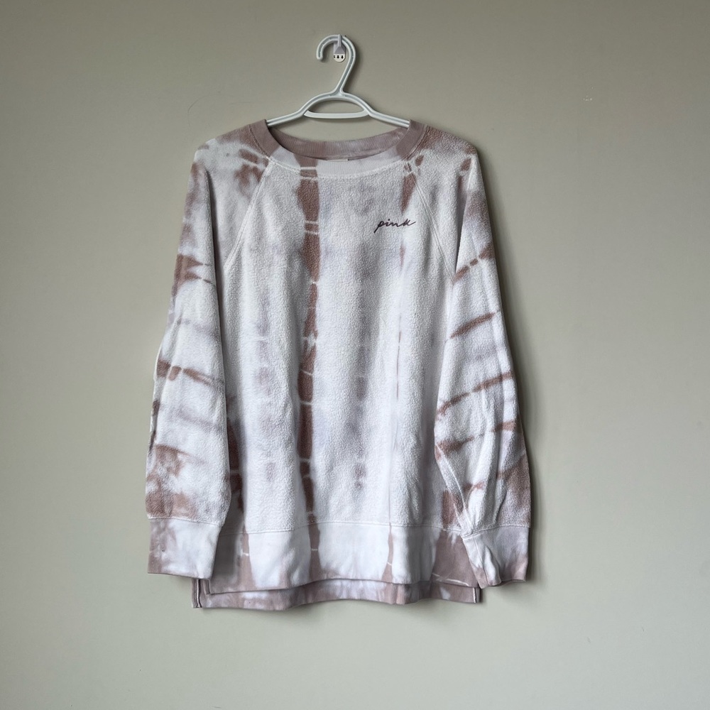 pink vs | tie dye sweatshirt